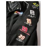 Nascar Jackets and Shirts.  2 Authentic Nascar Black Jackets (Both XL) and 2 Authentic Nascar Shirts.