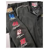 Nascar Jackets and Shirts.  2 Authentic Nascar Black Jackets (Both XL) and 2 Authentic Nascar Shirts.