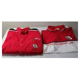 Nascar Jackets and Shirts.  2 Authentic Nascar Black Jackets (Both XL) and 2 Authentic Nascar Shirts.