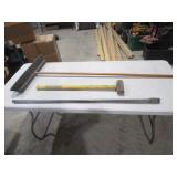 Leverage Bar, Sledge Hammer, Broom