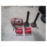 Stands, Air Tank, Gas Jugs