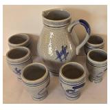Stoneware Pitcher & Drink Set