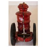 Vintage Cast Iron Horse Drawn Fire Engine