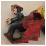 Vintage Cast Iron Horse Drawn Fire Engine