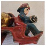 Vintage Cast Iron Horse Drawn Fire Engine