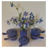 Pretty Periwinkle Soup Bowls + Decorative Display