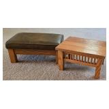 Pair of Oak Foot Stools