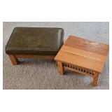 Pair of Oak Foot Stools
