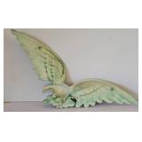 Large Green Painted Eagle Wall Decor