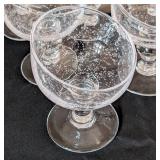 Tilted Blown Glass Dessert Cup Set