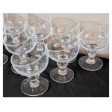 Tilted Blown Glass Dessert Cup Set