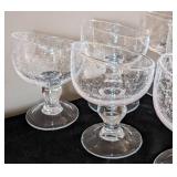 Tilted Blown Glass Dessert Cup Set