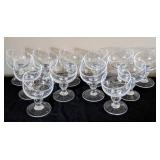 Tilted Blown Glass Dessert Cup Set