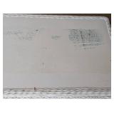 Large White Wicker Storage Chest