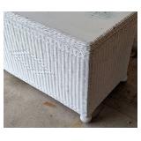 Large White Wicker Storage Chest
