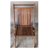 Pair of Vintage Wood Folding Chairs