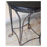 Vintage Iron Ice Cream Parlor Stool Set