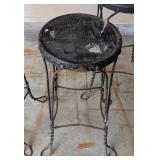Vintage Iron Ice Cream Parlor Stool Set