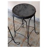 Vintage Iron Ice Cream Parlor Stool Set