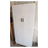 White Metal Storage Cabinet