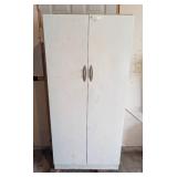 White Metal Storage Cabinet