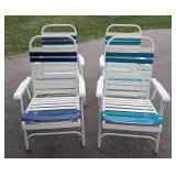 Vinyl Strap Patio Chair Set