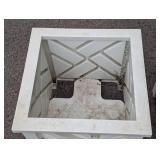 Pair of White Resin Planter Boxes