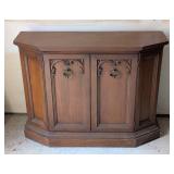 Vintage Wood Console Cabinet