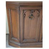 Vintage Wood Console Cabinet