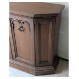 Vintage Wood Console Cabinet