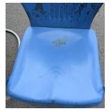 Vintage Painted Metal Patio Chair and Rocker