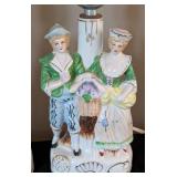 Pair of Porcelain Figurine Table Lamps