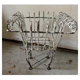 Vintage Scrolled Metal Planter Stand