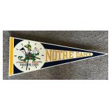 Notre Dame Fighting Irish Pennant Style Clock