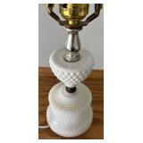 Vintage Hobnail Milk Glass Lamp