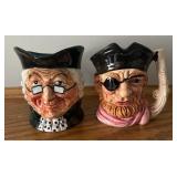 Six Vintage Toby Mugs