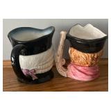 Six Vintage Toby Mugs