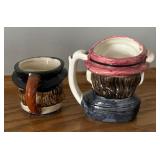 Six Vintage Toby Mugs