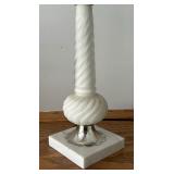 Vintage Lamp with Stained Glass Shade