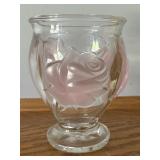 Lovely Rose Motif Glass Vase