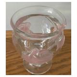 Lovely Rose Motif Glass Vase