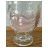 Lovely Rose Motif Glass Vase