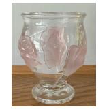 Lovely Rose Motif Glass Vase