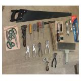 Tools including Saw, Hammer, Pliers, File, Scissors and More