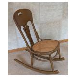 Vintage Cane Seat Rocking Chair