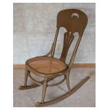 Vintage Cane Seat Rocking Chair