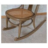 Vintage Cane Seat Rocking Chair