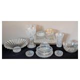 Assorted Cut/Pressed Crystal and Glasswares