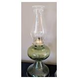 Three Vintage Glass Oil Lamps
