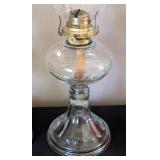 Three Vintage Glass Oil Lamps